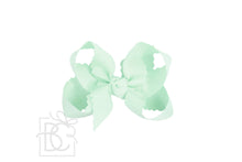 Load image into Gallery viewer, SCALLOPED EDGE BOW: Hot Pink / 5.5" Extra Large - 2.25" Ribbon on Alligator Clip