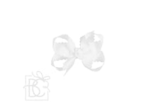 Load image into Gallery viewer, SCALLOPED EDGE BOW: Hot Pink / 5.5" Extra Large - 2.25" Ribbon on Alligator Clip