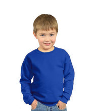 Load image into Gallery viewer, Youth Long Sleeve Fleece Sweatshirts Unisex Kids Pullover: Kelly Green / Youth Small