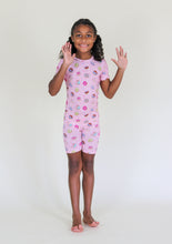 Load image into Gallery viewer, Pink Donut Bamboo Kids Short Set
