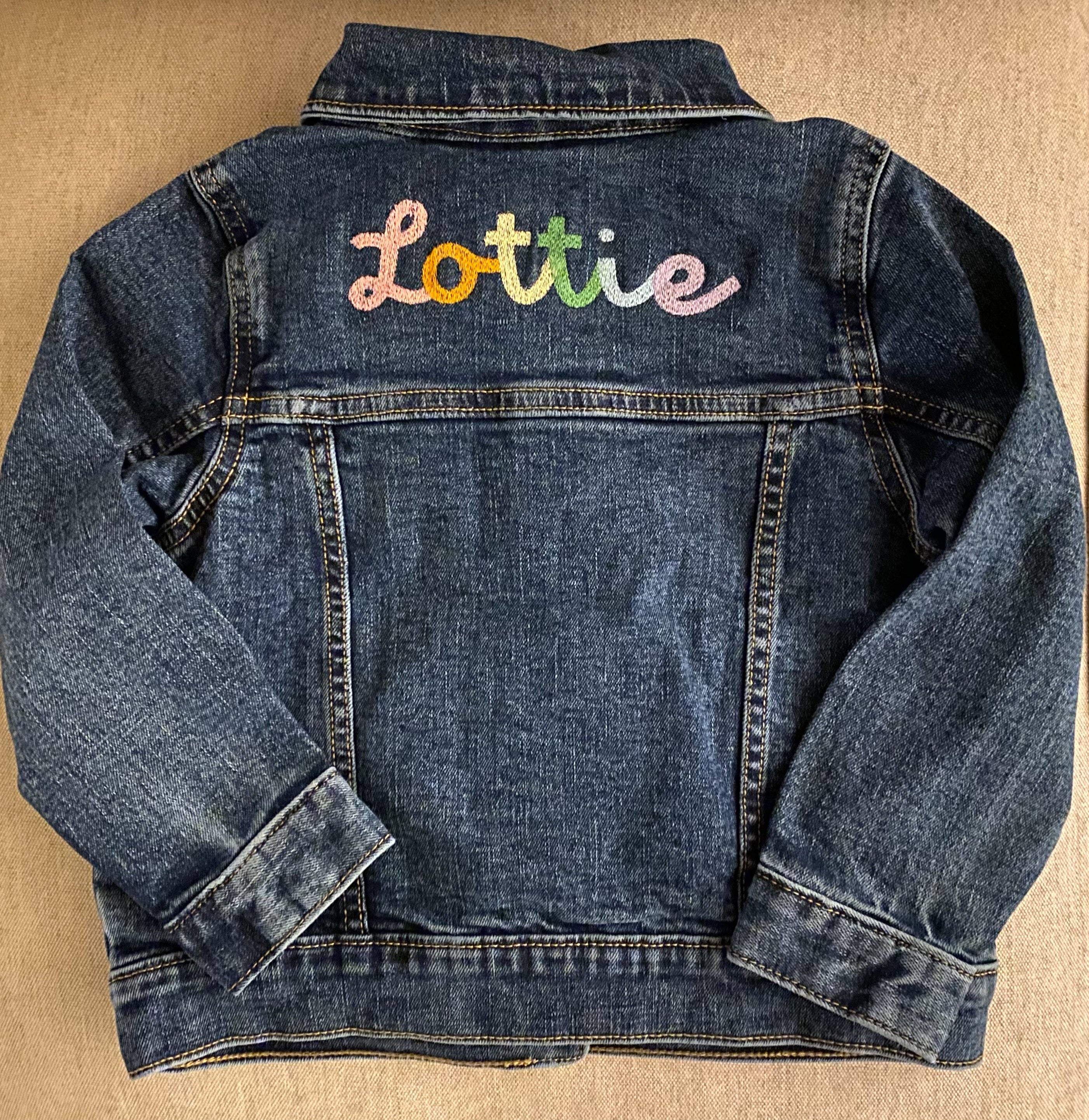 Custom Script Jean Jacket