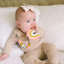 Load image into Gallery viewer, Pastel Rainbow Silicone Teether Set
