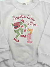 Load image into Gallery viewer, Embroidered Lou Who Name Sweatshirt

