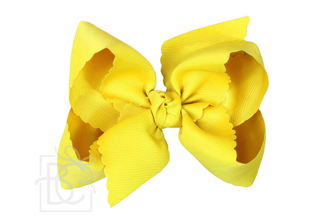 SCALLOPED EDGE BOW: Bright Yellow / 5.5