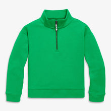 Load image into Gallery viewer, Quarter Zip Sweatshirt: Green Apple / 5y
