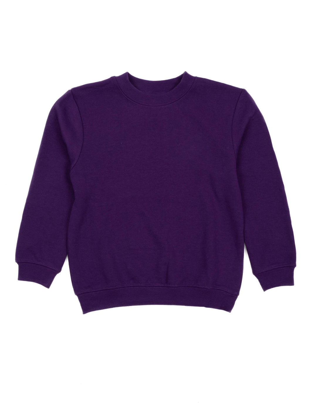 Kids Long Sleeve Sweatshirt Basics Back to School Kids: DARK PURPLE / 5 Year