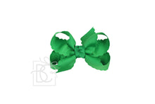 Load image into Gallery viewer, SCALLOPED EDGE BOW: Hot Pink / 5.5&quot; Extra Large - 2.25&quot; Ribbon on Alligator Clip
