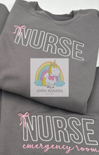 Load image into Gallery viewer, Embroidered Nurse RN LPN NP Bow Sweatshirt
