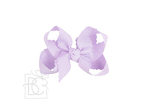 Load image into Gallery viewer, SCALLOPED EDGE BOW: Hot Pink / 5.5&quot; Extra Large - 2.25&quot; Ribbon on Alligator Clip
