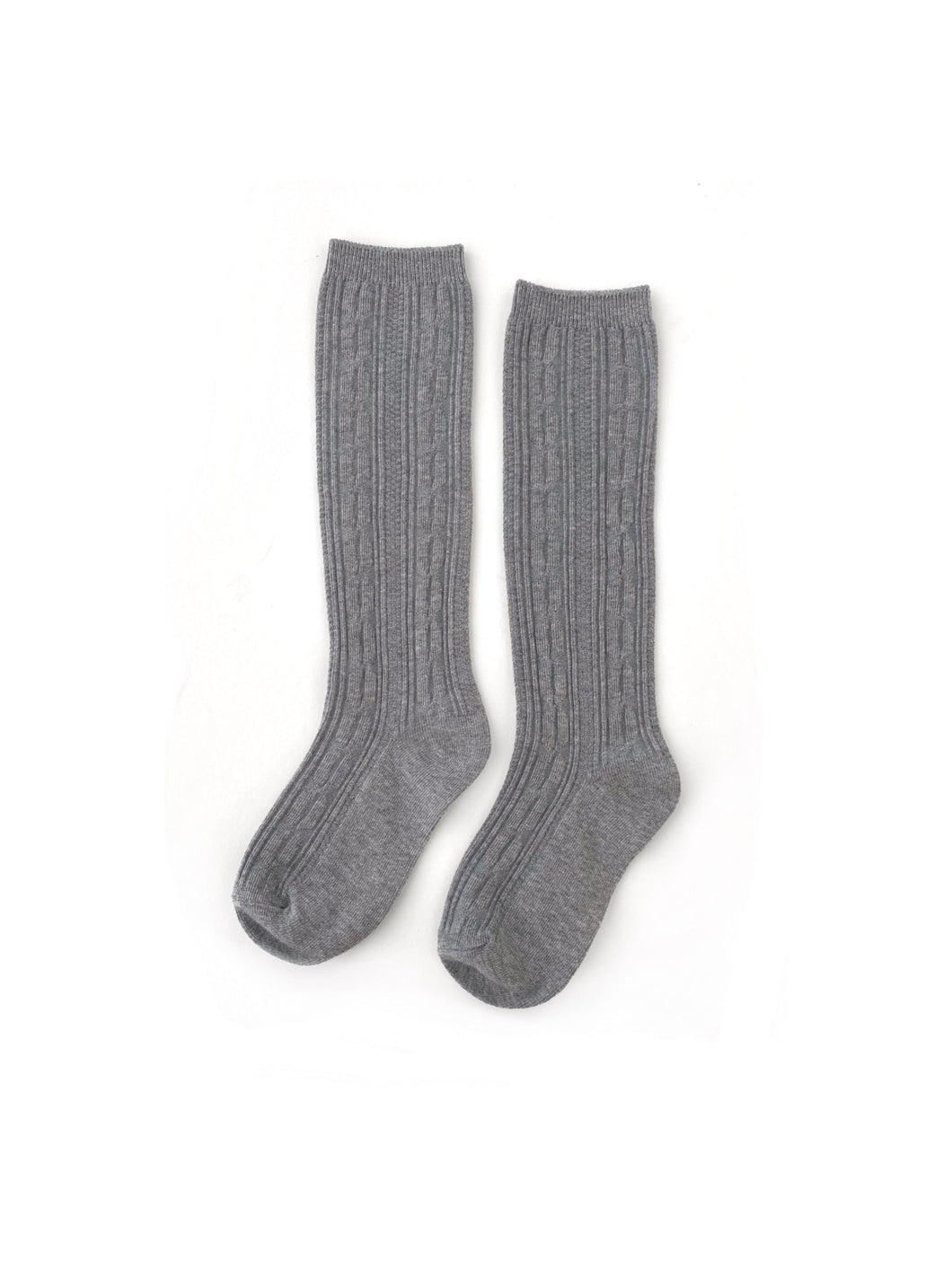 Little Stocking Co. Gray Cable Knit Knee High Socks