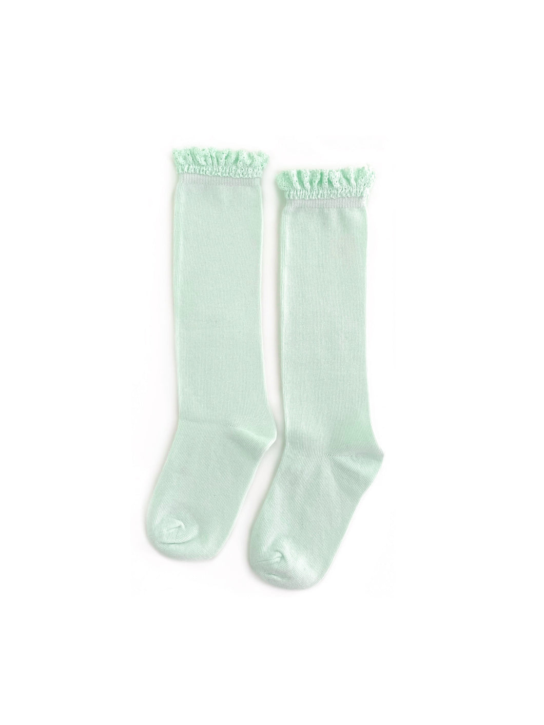 Little Stocking Co. Key Lime Lace Top Knee Highs