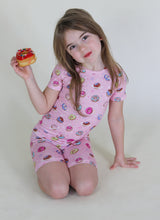 Load image into Gallery viewer, Pink Donut Bamboo Kids Short Set

