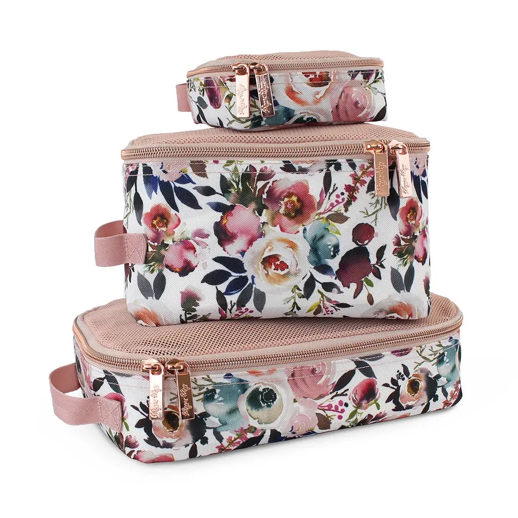 Itzy Ritzy Blush Floral Pack Like a Boss™ Diaper Bag Packing Cubes