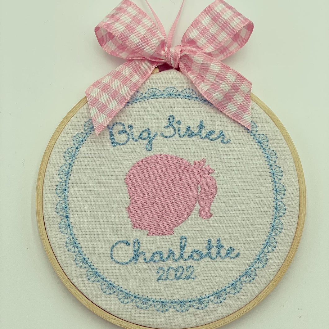 Personalized Embroidered Big Sister Ornament