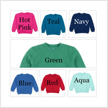 Load image into Gallery viewer, Embroidered Collar Name and Bows Sweatshirt
