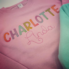 Load image into Gallery viewer, Embroidered Ombre Name Sweatshirt
