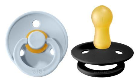 BIBS Pacifier 2 Pack Baby Blue/Black