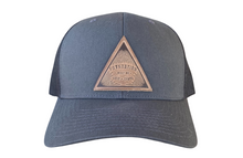 Load image into Gallery viewer, Tiny Trucker Co. Love and Chaos Leather Patch Charcoal Trucker Hat
