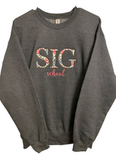 Load image into Gallery viewer, Embroidered School Spirit Floral Sweatshirt
