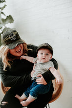 Load image into Gallery viewer, Tiny Trucker Co. Baby X™ Green Camo Trucker Hat
