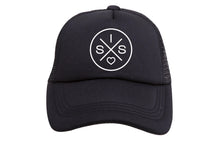 Load image into Gallery viewer, Tiny Trucker Co. SIS X™ Black Trucker Hat
