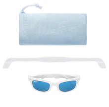 Load image into Gallery viewer, Polarized WeeFarers - White w/ Sky Blue
