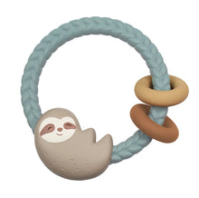 Load image into Gallery viewer, Ritzy Rattle™ Silicone Teether Rattles: Sloth
