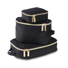 Load image into Gallery viewer, Itzy Ritzy Black &amp; Gold Pack Like a Boss™ Diaper Bag Packing Cubes
