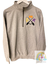 Load image into Gallery viewer, Embroidered Witches Quarter Zip Sweatshirt with Monogram
