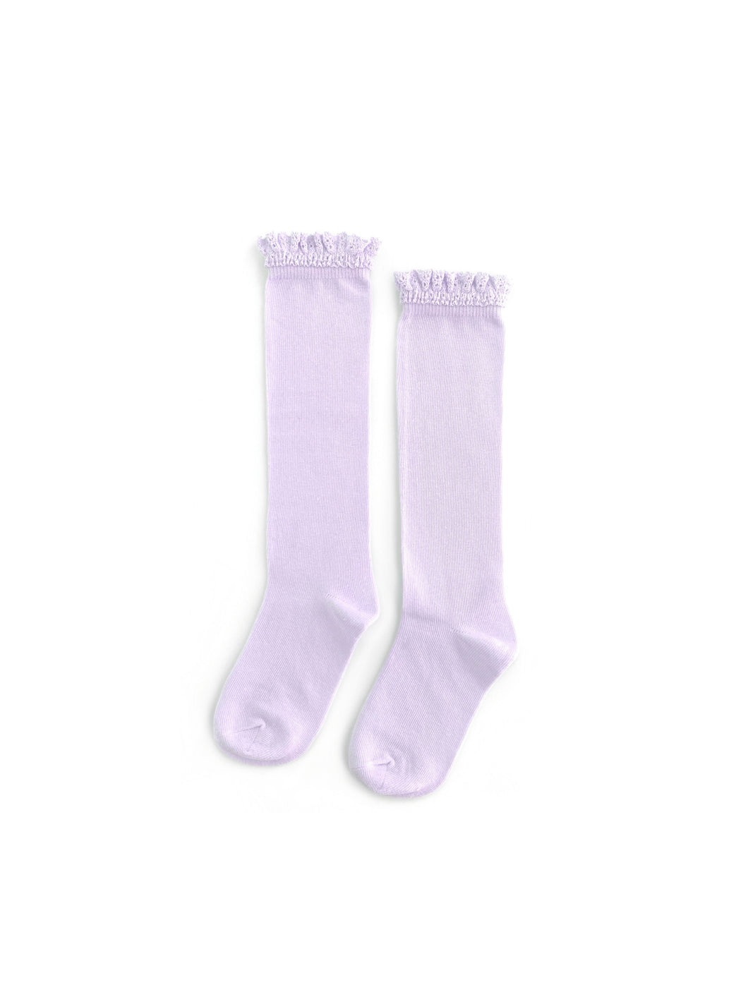 Little Stocking Co. Lavender Lace Top Knee Highs